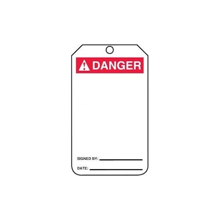 Accuform Danger, PF-Cardstock, 3-1/4 in Width, 1/4 in Height, , 5 PK MDT205LCM